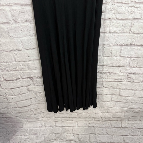 Marine Layer Lexi Rib Fit and Flare Midi Dress women’s large black sleeveless - Picture 6 of 11